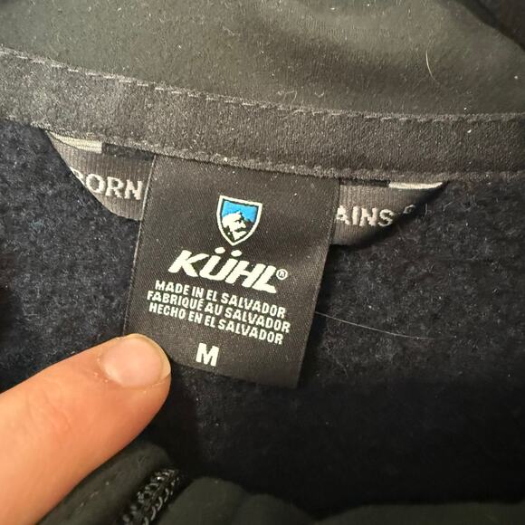 KUHL Men's Interceptr Quarter Zip Fleece Pullover Sweatshirt Navy Blue XL - Picture 7 of 10